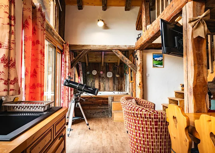 木屋 Jacuzzi Vue 拉普拉涅